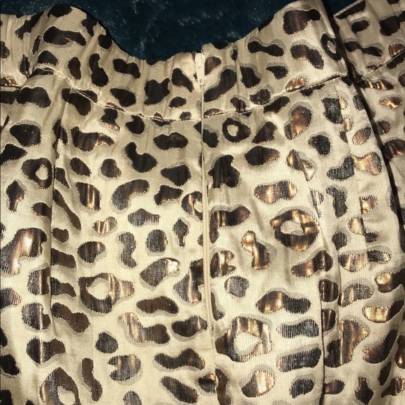 NWT Eloquii Metallic Leopard Pleated Skirt Sz 22 - Picture 7 of 8